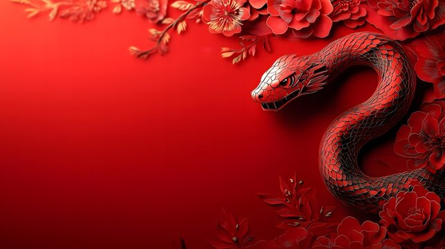 Chinese New Year.lunar new year,year of the snake.&nbsp;symbolizes the Lunar New Year of China
