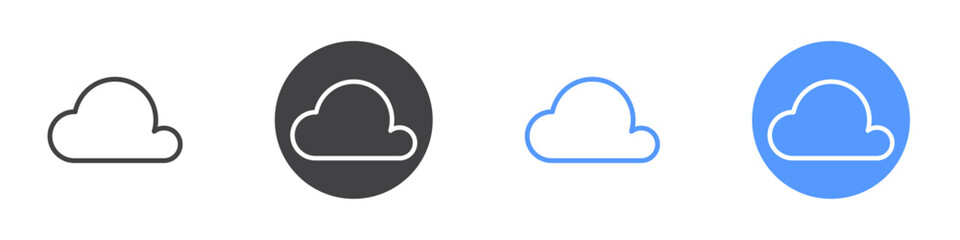 Cloud icon vector symbol outline sign