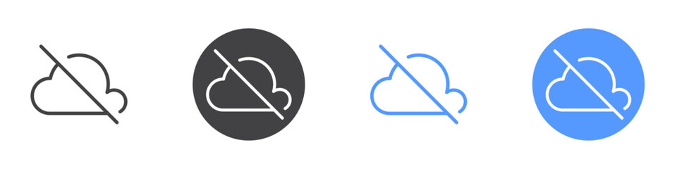 Cloud remove icon vector symbol outline sign