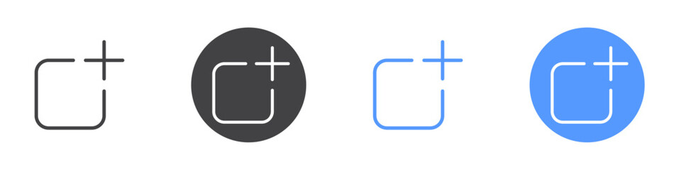 Component add icon vector symbol outline sign