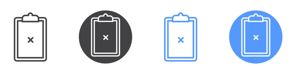 Contract cancel icon vector symbol outline sign