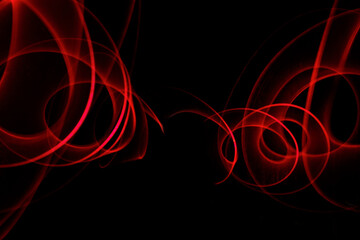 red freezelight figure on black background