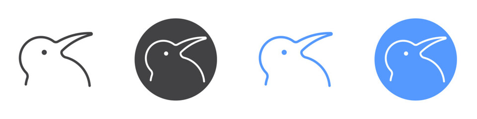 Kiwi browser icon vector symbol outline sign