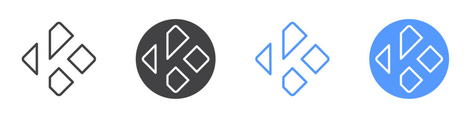Kodi icon vector symbol outline sign