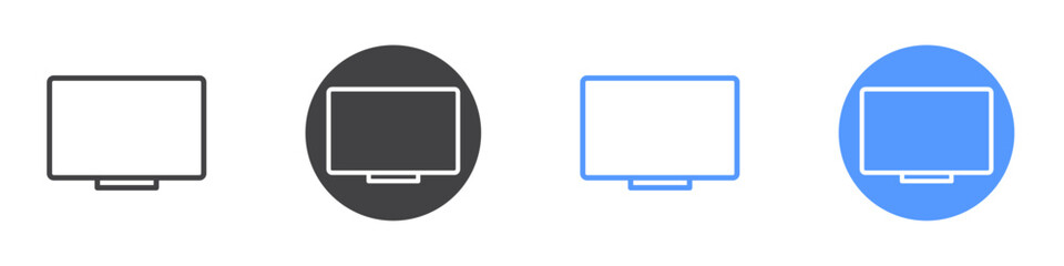 Lcd icon vector symbol outline sign