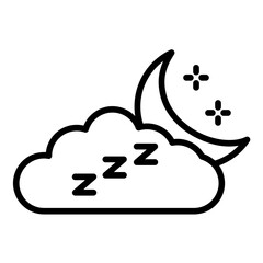 Sleepy Cloud Icon