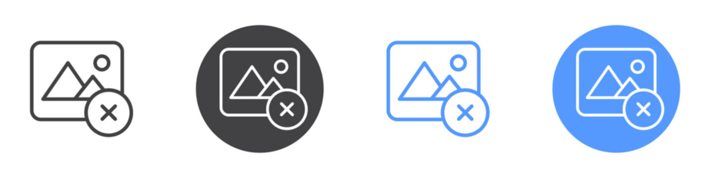 No picture icon vector symbol outline sign