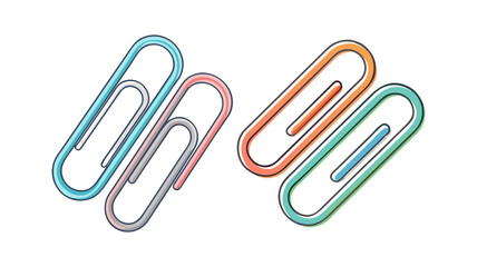 paper clips vector icon, office vector illustration - simple illustration of paper clips perfect for logos, and office-themed designs.