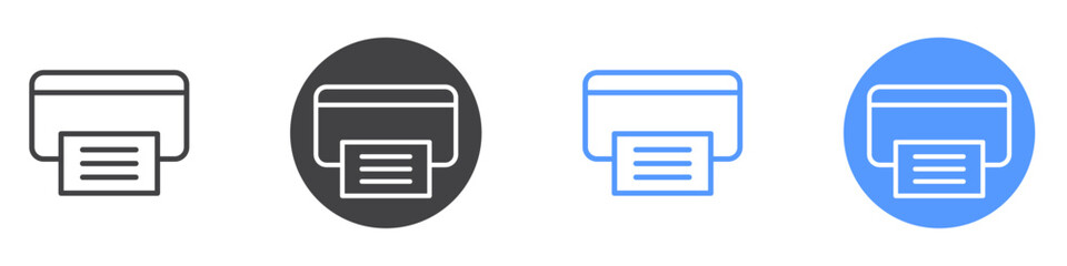 Obraz premium Printer icon vector symbol outline sign