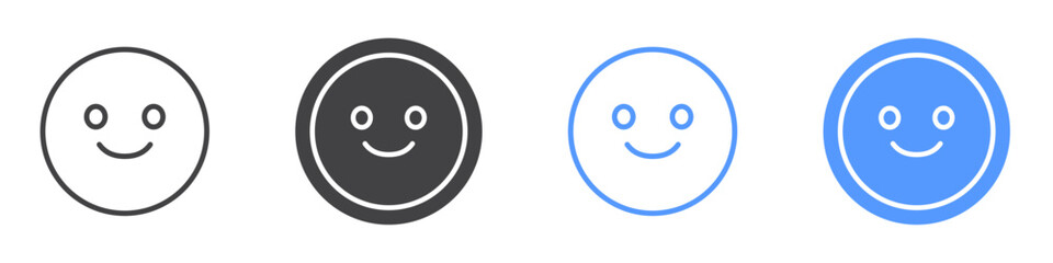 Smile icon vector symbol outline sign