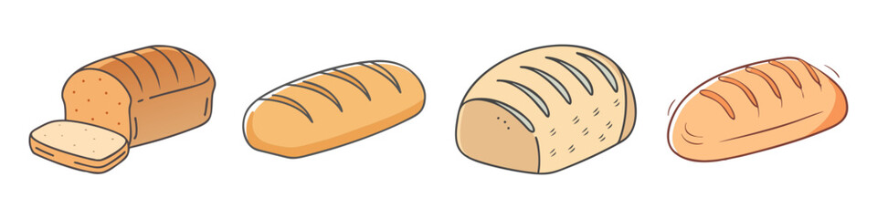 bread loaf vector icon, foods vector illustration - simple illustration of bread loaf perfect for logos, and foods-themed designs.