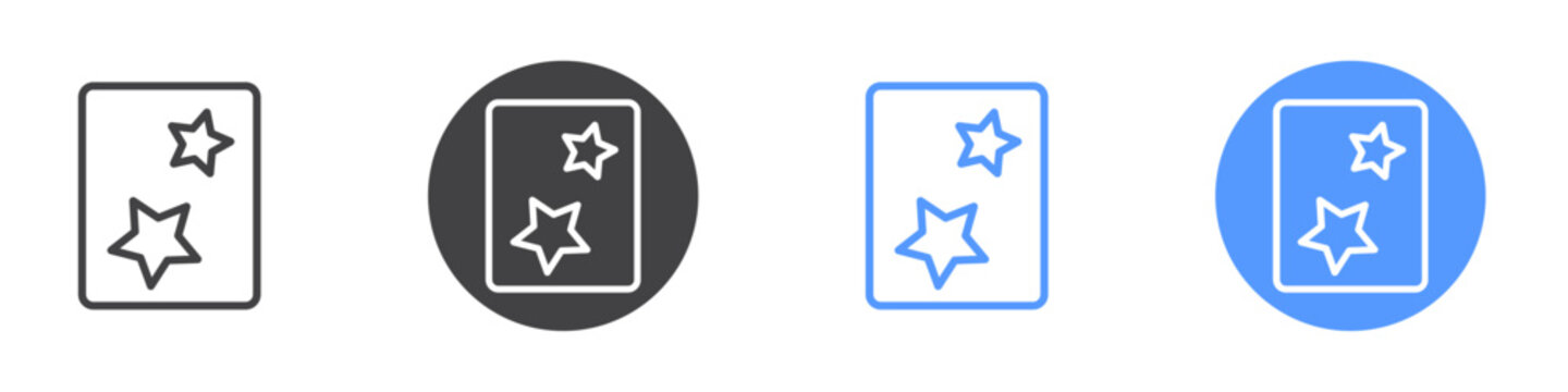 Starr card icon vector symbol outline sign