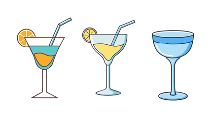 cocktail glass vector icon, foods vector illustration - simple illustration of cocktail glass perfect for logos, and foods-themed designs.