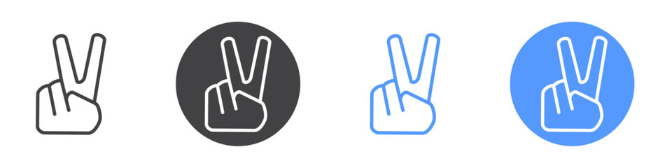 Obraz premium Victory icon vector symbol outline sign