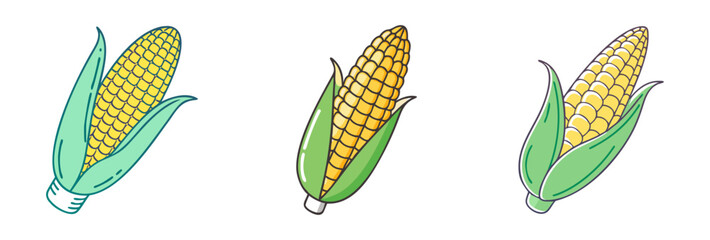 corn on the cob vector icon, foods vector illustration - simple illustration of corn on the cob perfect for logos, and foods-themed designs.