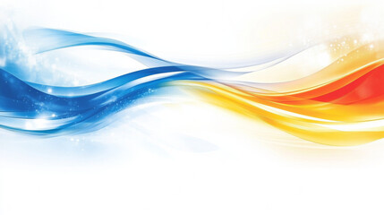 Obraz premium Colorful abstract waves blend harmoniously in motion