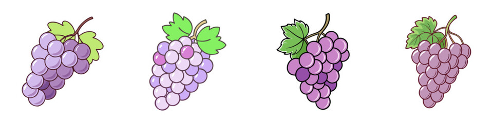 grapes vector icon, foods vector illustration - simple illustration of grapes perfect for logos, and foods-themed designs.