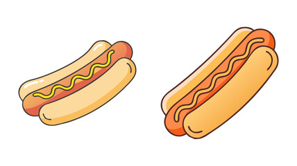 hot dog vector icon, foods vector illustration - simple illustration of hot dog perfect for logos, and foods-themed designs.