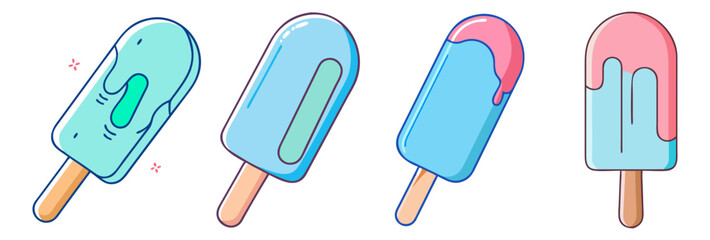 ice pop vector icon, foods vector illustration - simple illustration of ice pop perfect for logos, and foods-themed designs.