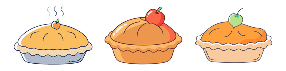 pie apple or pumpkin vector icon, foods vector illustration - simple illustration of pie apple or pumpkin perfect for logos, and foods-themed designs.