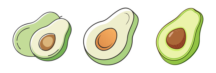 avocado half vector icon, foods vector illustration - simple illustration of avocado half perfect for logos, and foods-themed designs.