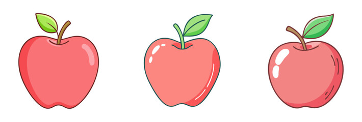apple vector icon, foods vector illustration - simple illustration of apple perfect for logos, and foods-themed designs.