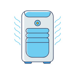 air purifier vector icon, office vector illustration - simple illustration of air purifier perfect for logos, and office-themed designs.