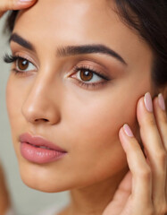 Obraz premium Beautiful close-up portrait of a woman 