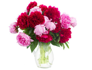 pink and red  peonies