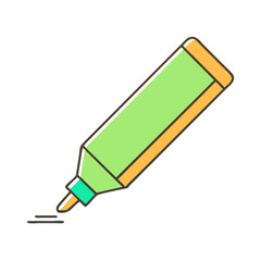 highlighter vector icon, office vector illustration - simple illustration of highlighter perfect for logos, and office-themed designs.