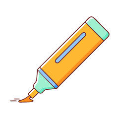 highlighter vector icon, office vector illustration - simple illustration of highlighter perfect for logos, and office-themed designs.