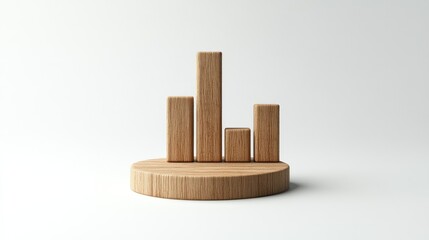 Wooden Block Chart on Round Wooden Base