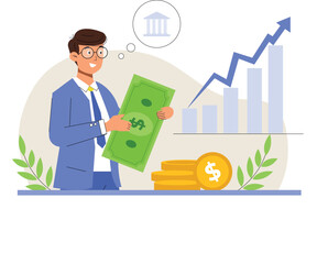 A detailed illustration of loan operations, focusing on financial processes and insights.