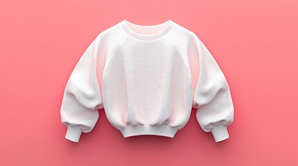 Soft white T-shirt with minimal text, isolated on a vibrant pink background, perfect for modern product photography.