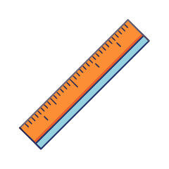 ruler vector icon, office vector illustration - simple illustration of ruler perfect for logos, and office-themed designs.