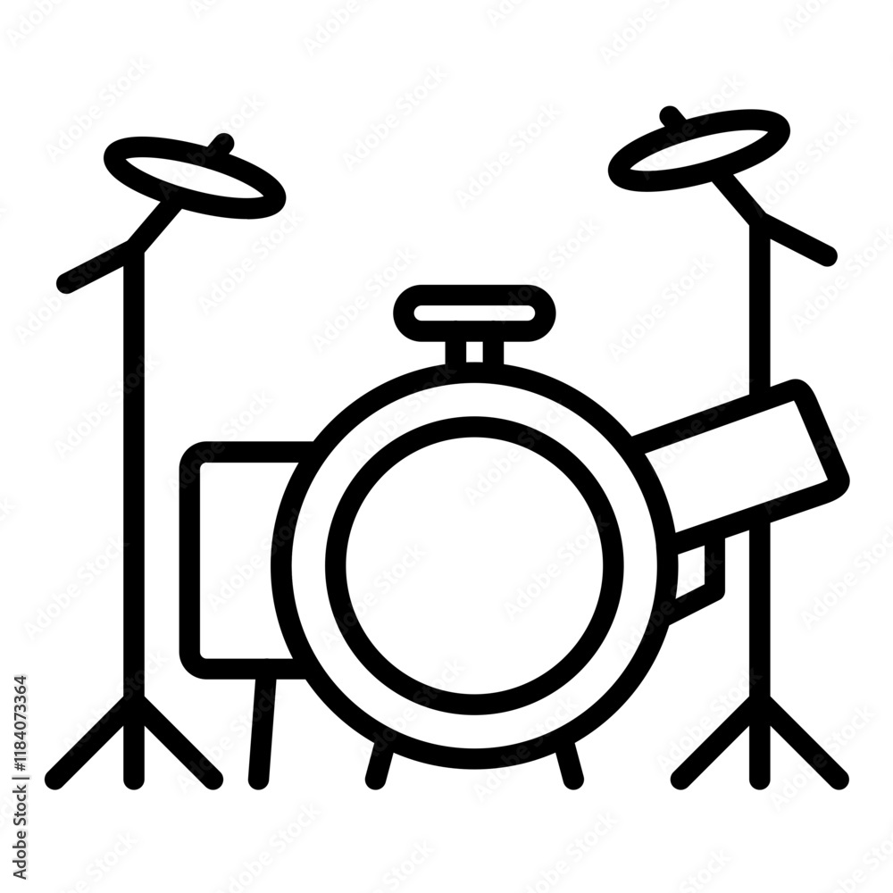 Wall mural Drums Icon