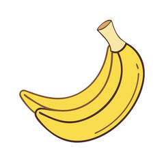 banana vector icon, foods vector illustration - simple illustration of banana perfect for logos, and foods-themed designs.