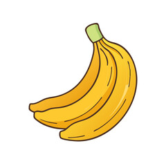 banana vector icon, foods vector illustration - simple illustration of banana perfect for logos, and foods-themed designs.