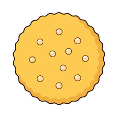 biscuit vector icon, foods vector illustration - simple illustration of biscuit perfect for logos, and foods-themed designs.
