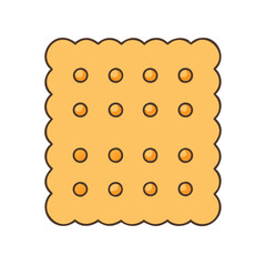biscuit vector icon, foods vector illustration - simple illustration of biscuit perfect for logos, and foods-themed designs.