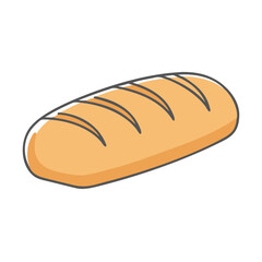bread loaf vector icon, foods vector illustration - simple illustration of bread loaf perfect for logos, and foods-themed designs.