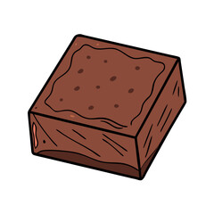 brownie square vector icon, foods vector illustration - simple illustration of brownie square perfect for logos, and foods-themed designs.
