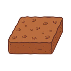 brownie square vector icon, foods vector illustration - simple illustration of brownie square perfect for logos, and foods-themed designs.