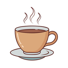 cup of coffee vector icon, foods vector illustration - simple illustration of cup of coffee perfect for logos, and foods-themed designs.
