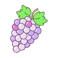 grapes vector icon, foods vector illustration - simple illustration of grapes perfect for logos, and foods-themed designs.