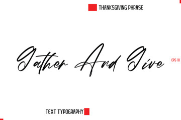 Thanksgiving Day Quote in Cursive Text Typography Count Your Blessings