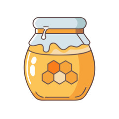 honey jar vector icon, foods vector illustration - simple illustration of honey jar perfect for logos, and foods-themed designs.