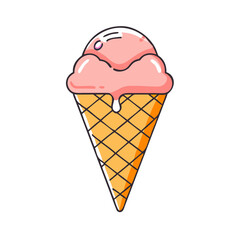 ice cream cone vector icon, foods vector illustration - simple illustration of ice cream cone perfect for logos, and foods-themed designs.