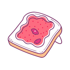 jam on toast vector icon, foods vector illustration - simple illustration of jam on toast perfect for logos, and foods-themed designs.
