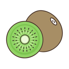 kiwi vector icon, foods vector illustration - simple illustration of kiwi perfect for logos, and foods-themed designs.